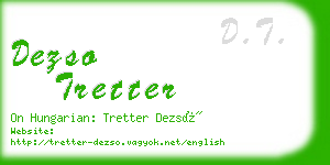 dezso tretter business card